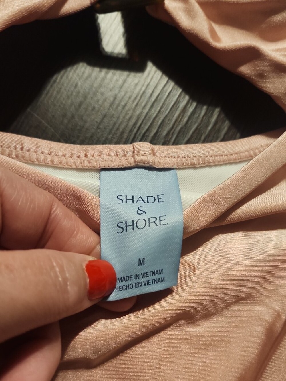 🛍🛍Shade & Shore Blush Pink One-Piece Swimsuit - Picture 3 of 5